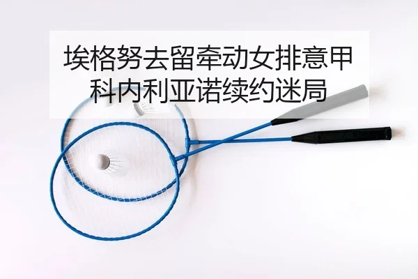 埃格努去留牵动女排意甲 科内利亚诺续约迷局